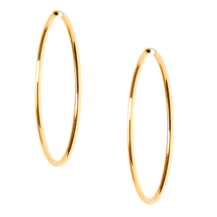 Gold Graduated Hoop Earrings - 3 Pack,