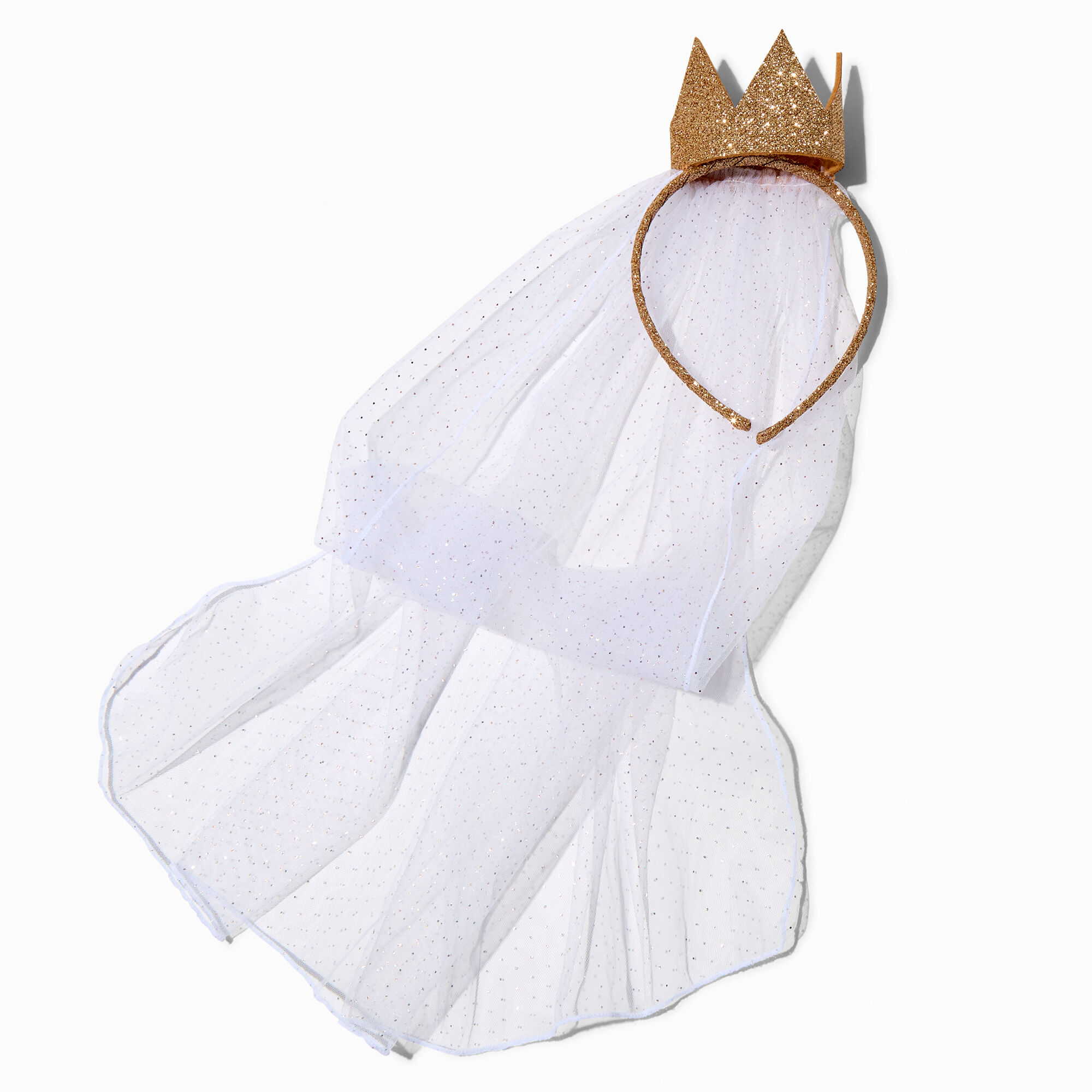 Claire's Club Gold Glitter Nativity Veil Headband,
