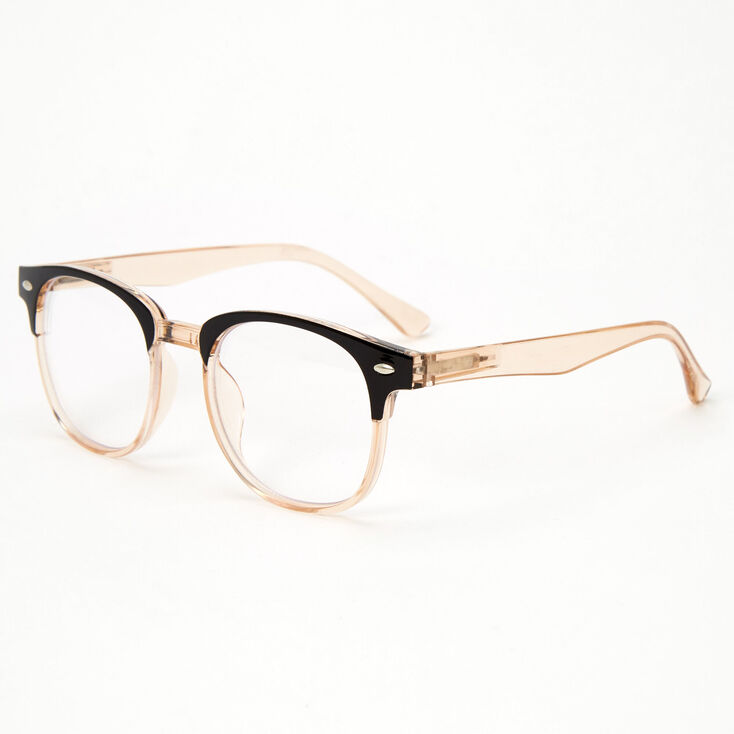 Black Browline Clear Lens Frames,