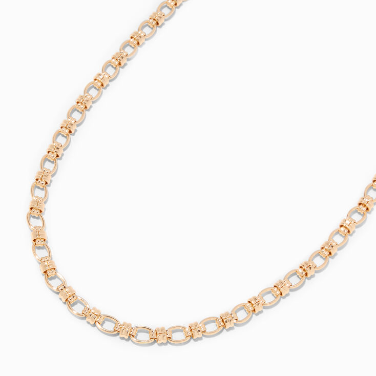 Gold O-Link Chain Necklace,