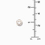 White Happy Face Gold-tone Stud Earrings,
