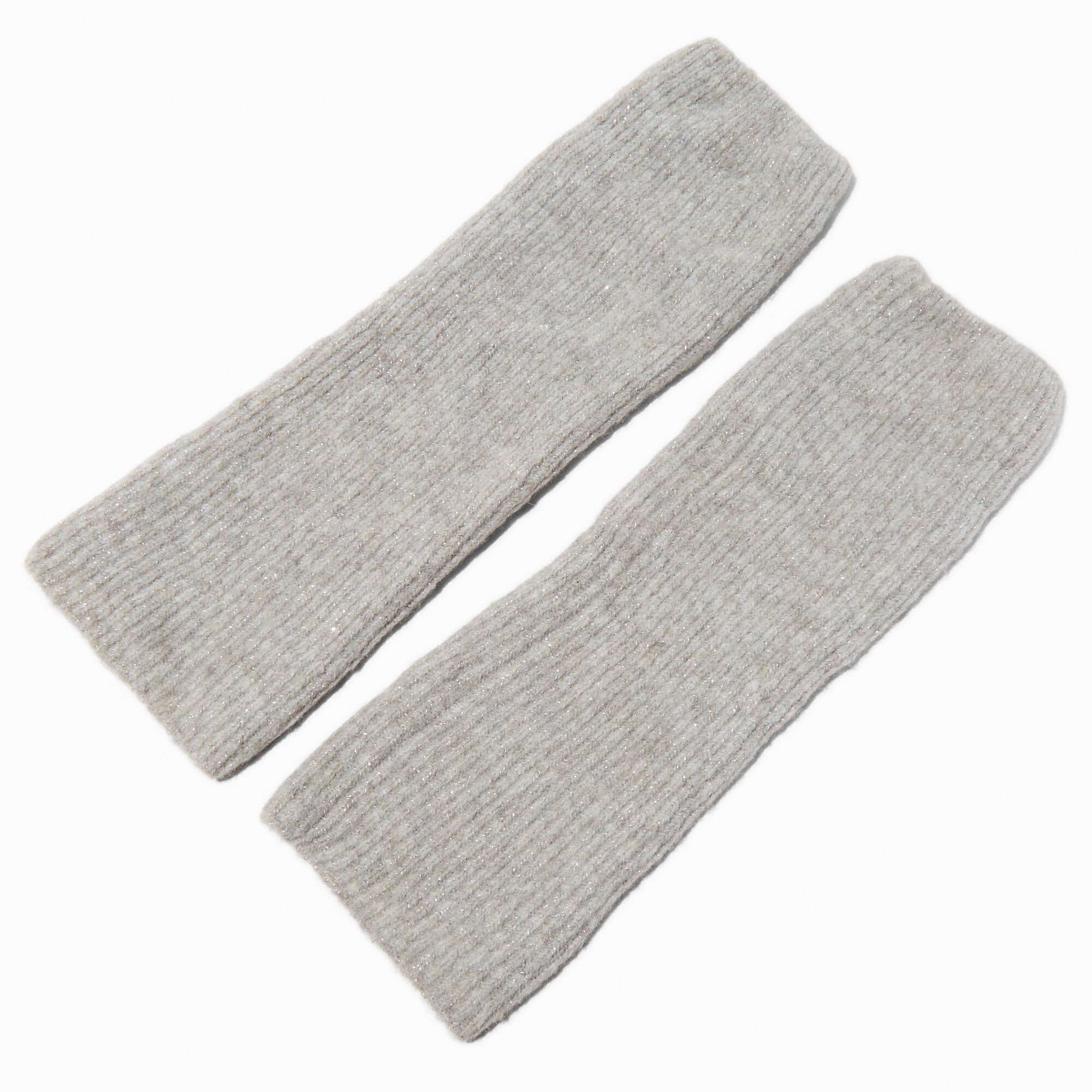 Gray Sweater-Knit Leg Warmers,