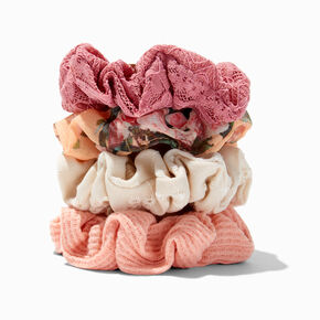 Rose Mixed Hair Scrunchies - 4 Pack,