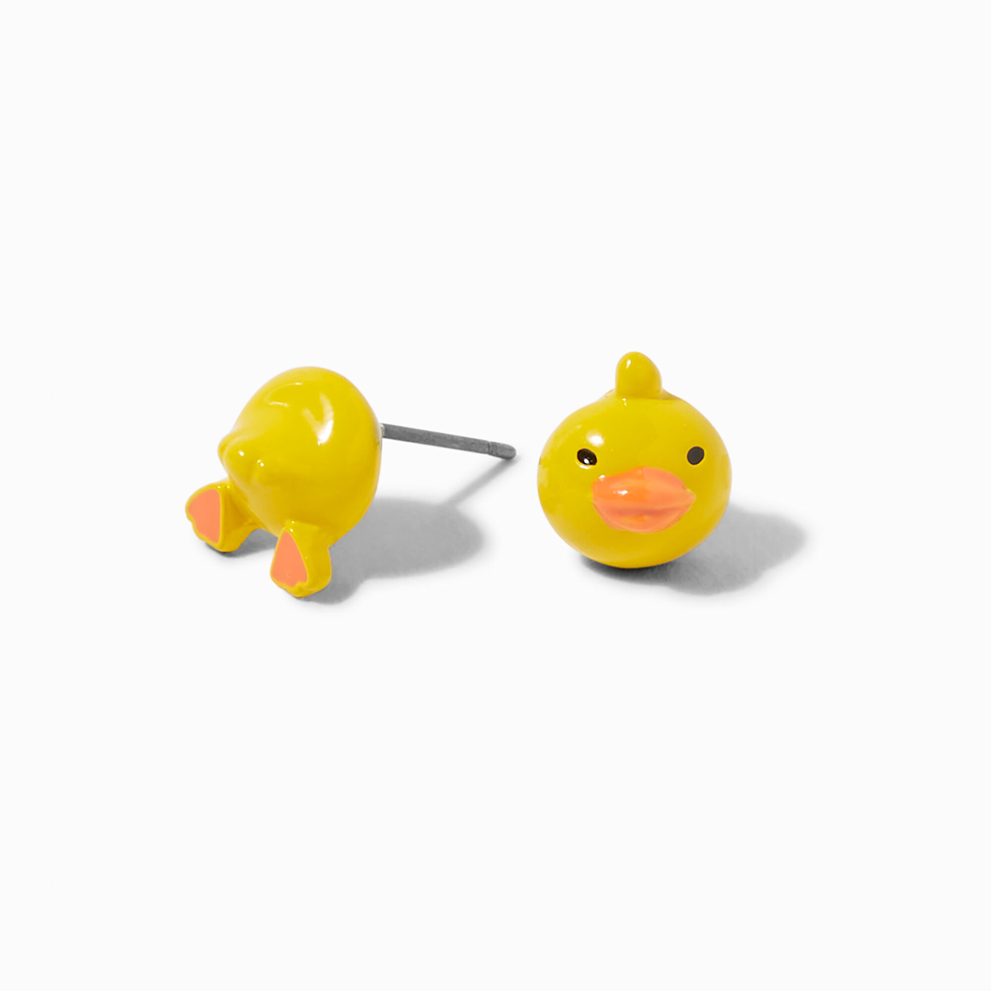 View Claires Sassy Duck Stud Earrings Yellow information