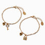 Best Friends Gold-tone Lock &amp; Key Bracelets - 2 Pack,
