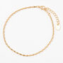 Gold Twisted Chain Anklet,