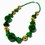 St. Patrick&#39;s Day Shamrock &amp; Disco Balls Necklace,