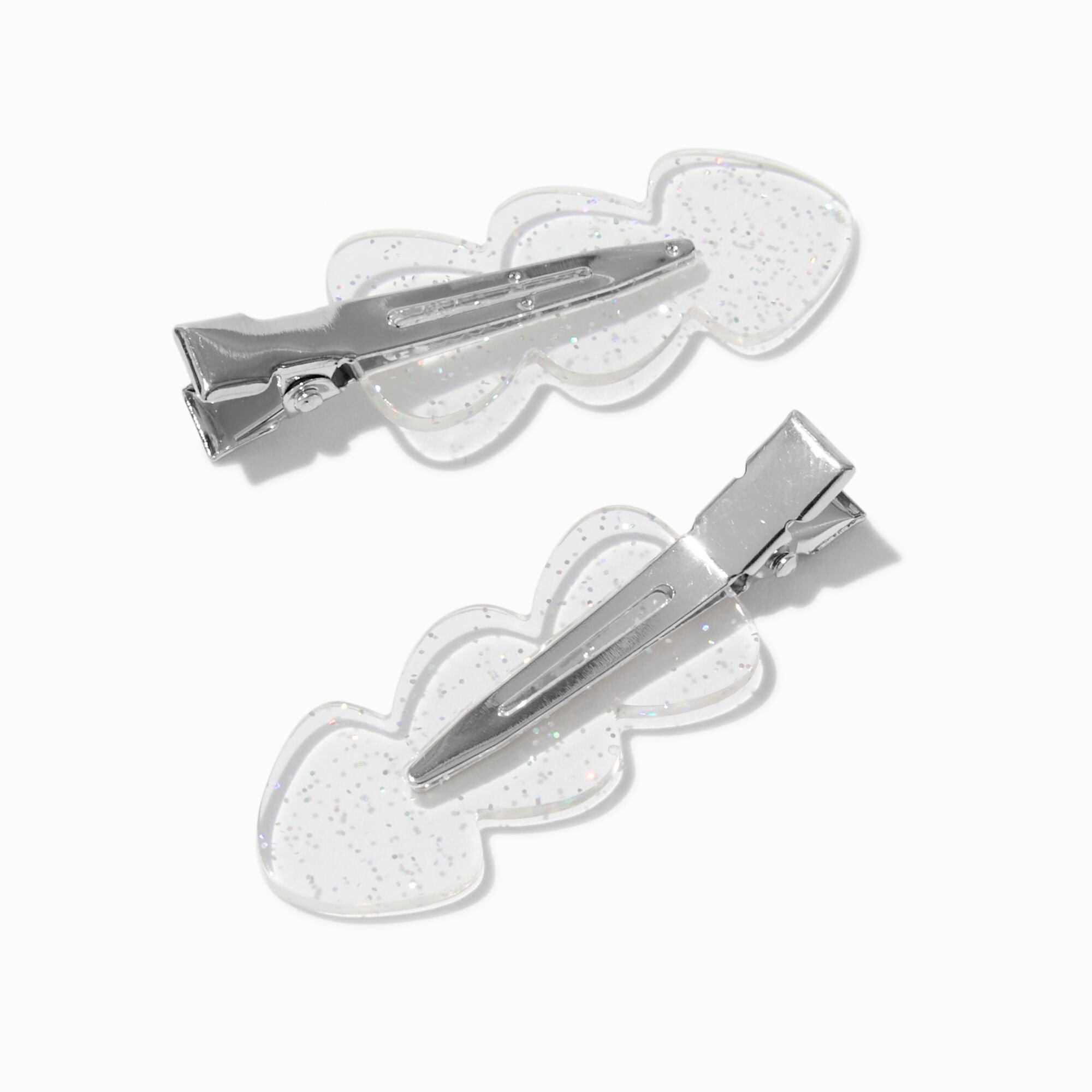 Barrettes de coiffure sans frisottis transparentes - Lot de 2,