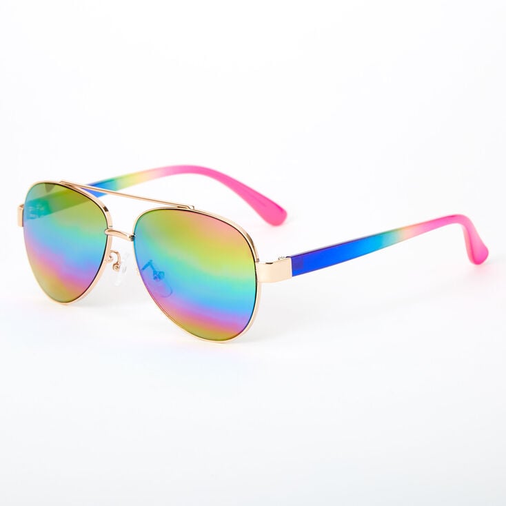 Bosque Destello Inodoro Claire's Club Rainbow Aviator Sunglasses | Claire's US