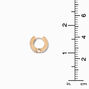 Gold Crystal Embellished 15MM Huggie Hoop Earrings,
