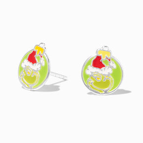 Dr. Seuss&trade; The Grinch Ornament Sterling Silver Stud Earrings,