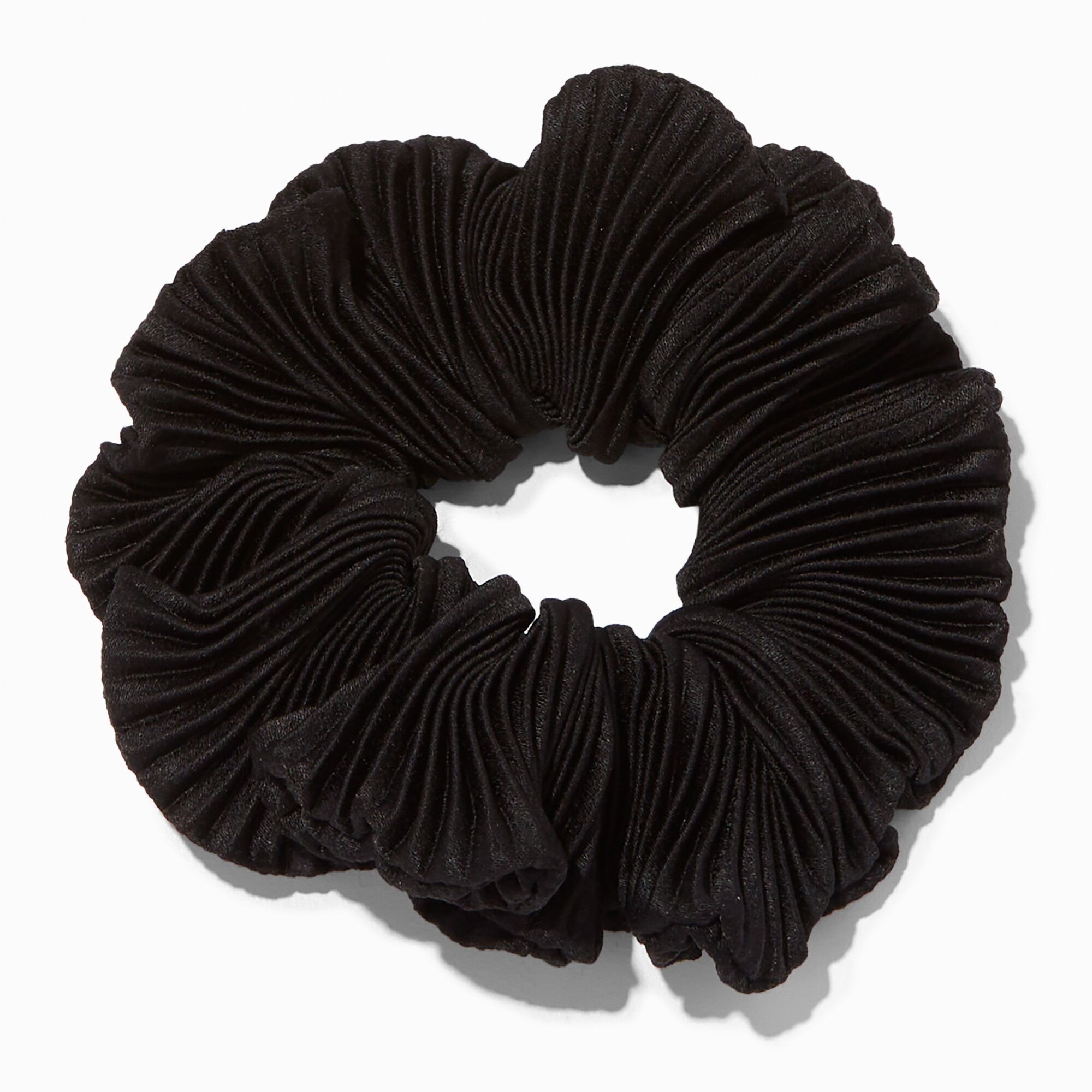 View Claires Pleated Hair Scrunchie Black information