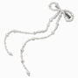 Long Pearl Hair Bow Clip,