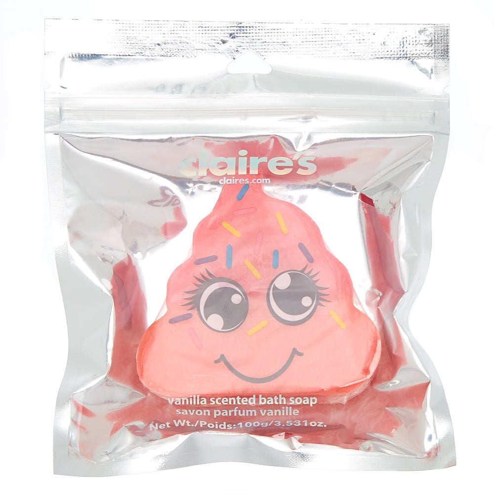 Savon de bain rose parfumé en forme de crotte donut,