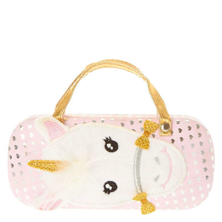 Claire S Club Ariella The Unicorn Glasses Case Pink Claire S