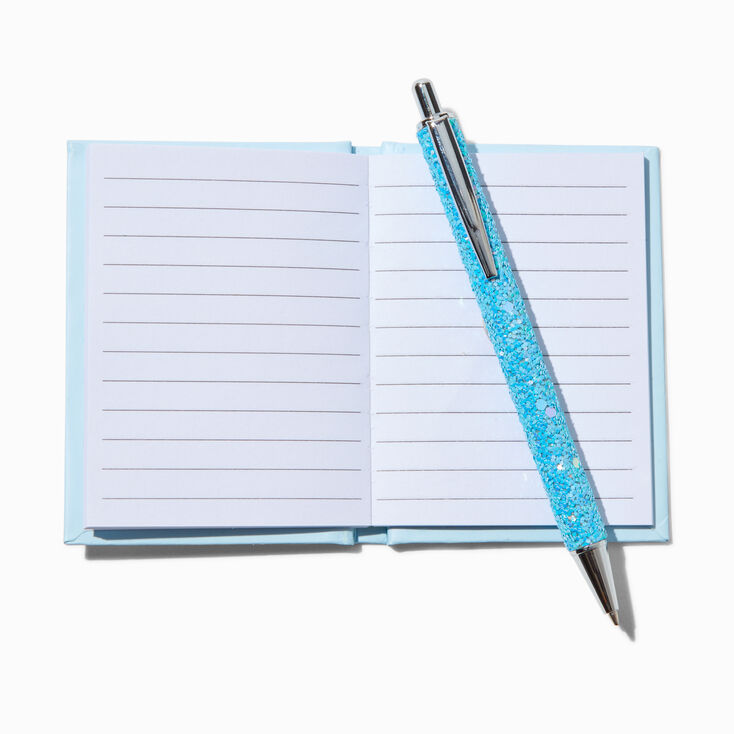 Blue Bling Mini Notebook &amp; Pen Gift Set,