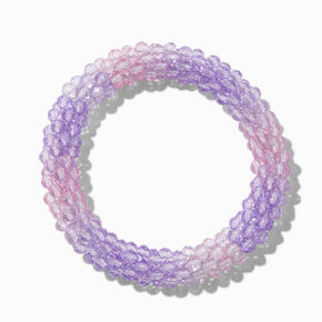 Claire&#39;s Club Pink &amp; Purple Textured Stretch Bracelet,