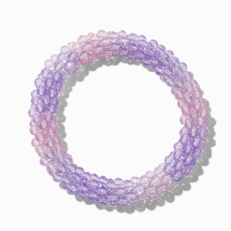 Claire&#39;s Club Pink &amp; Purple Textured Stretch Bracelet,