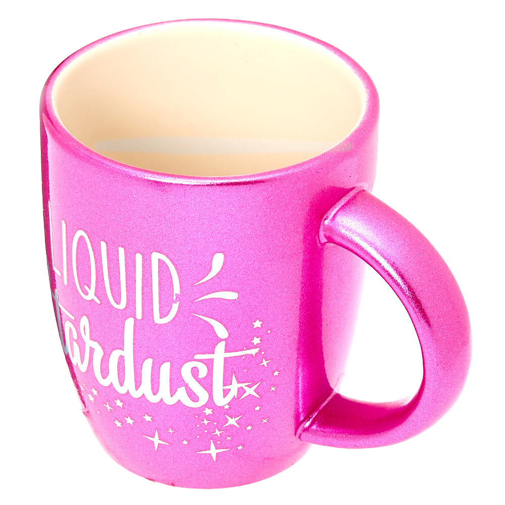 Mug en céramique rose poussière d'étoiles liquide,