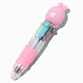 Stylo multicolore lapin rose,