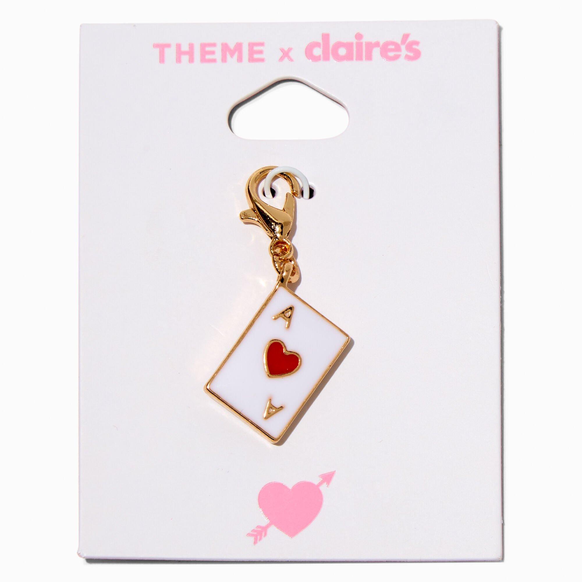 T H E M E x Claire's Gold-tone Ace of Hearts Charm,