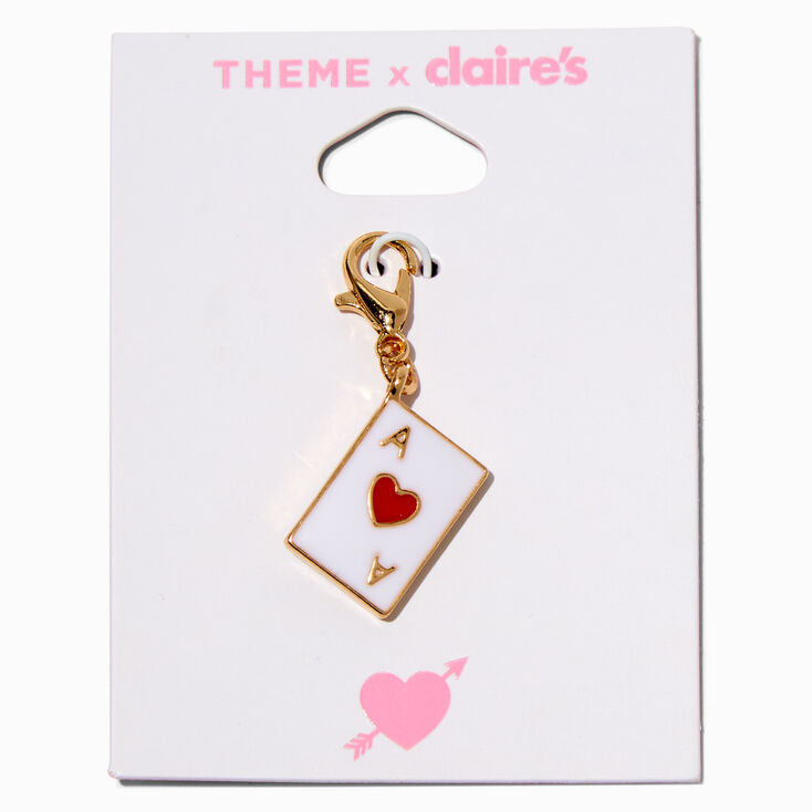 T H E M E x Claire&#39;s Gold-tone Ace of Hearts Charm,