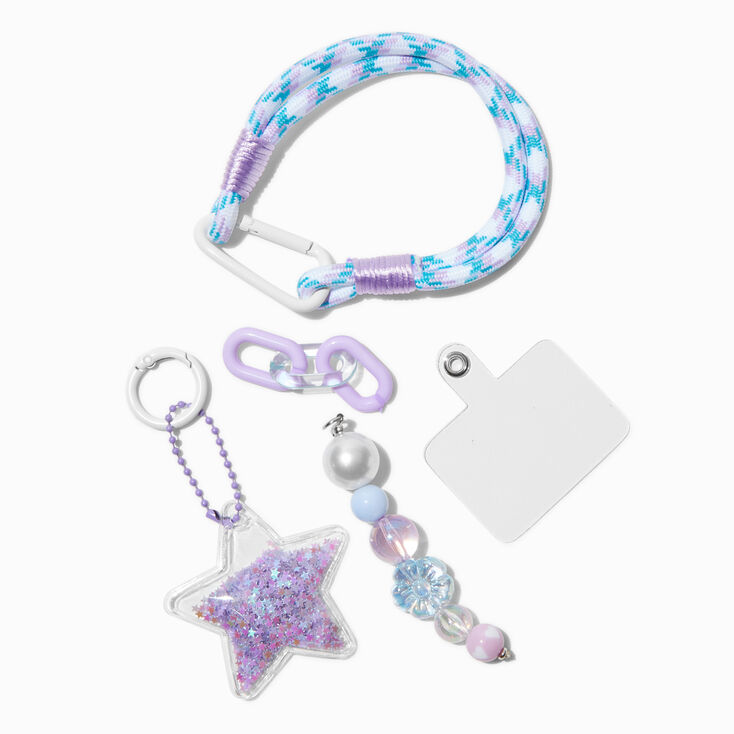 Purple Star Cord Wristlet Keychain,