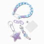 Purple Star Cord Wristlet Keychain,