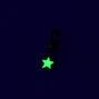 Green Glow in the Dark Star 16G Gold Cartilage Hoop Earring,