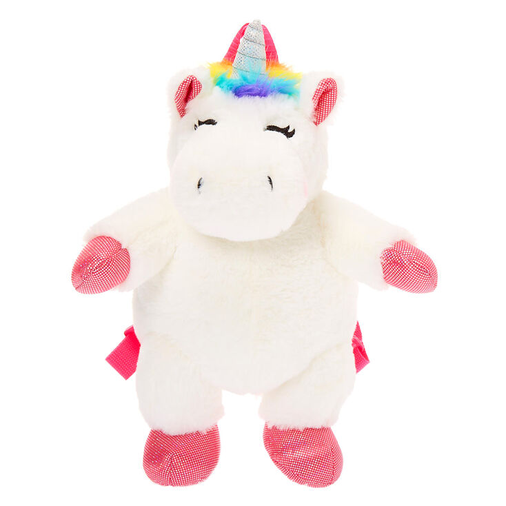 Sac &agrave; dos licorne en peluche Club&nbsp;Claire&rsquo;s - Blanc,