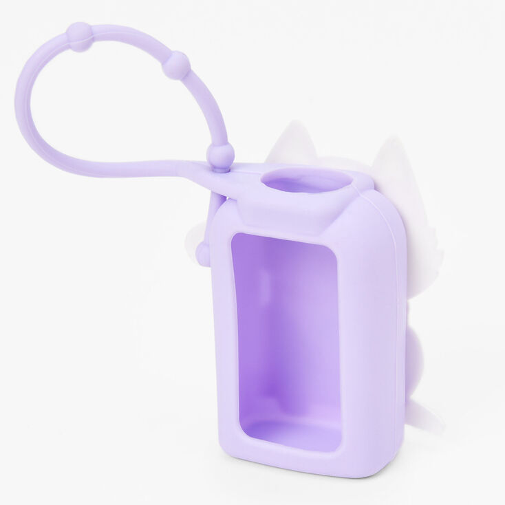 Gel d&eacute;sinfectant pour les mains chat violet,