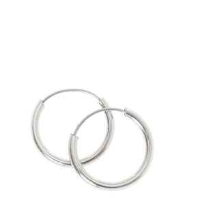 Silver 10MM Hoop Earrings,