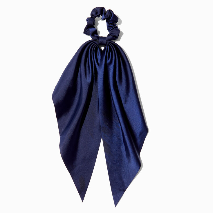 Petit chouchou foulard bleu marine,
