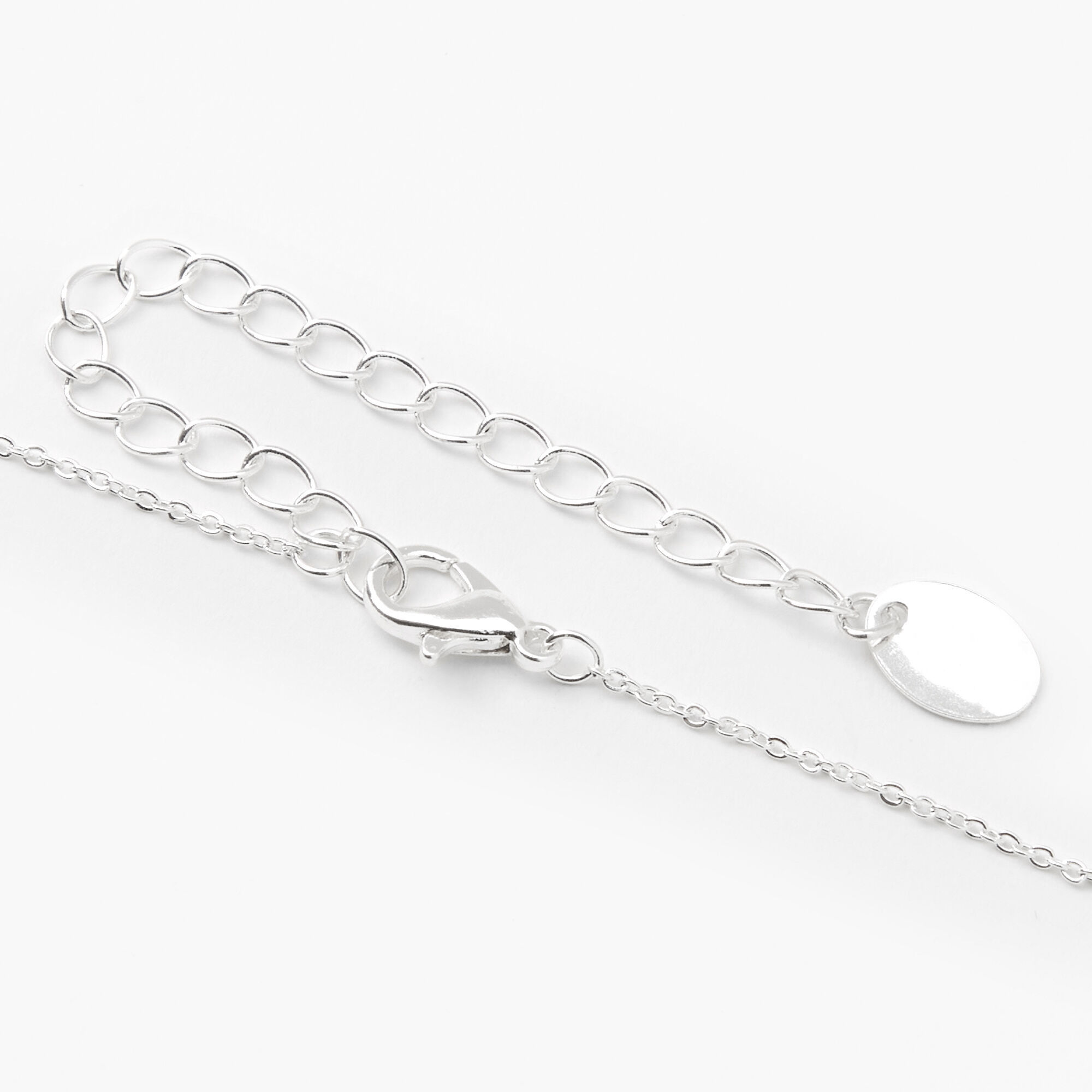 Silver Ridge Initial Pendant Necklace - S,