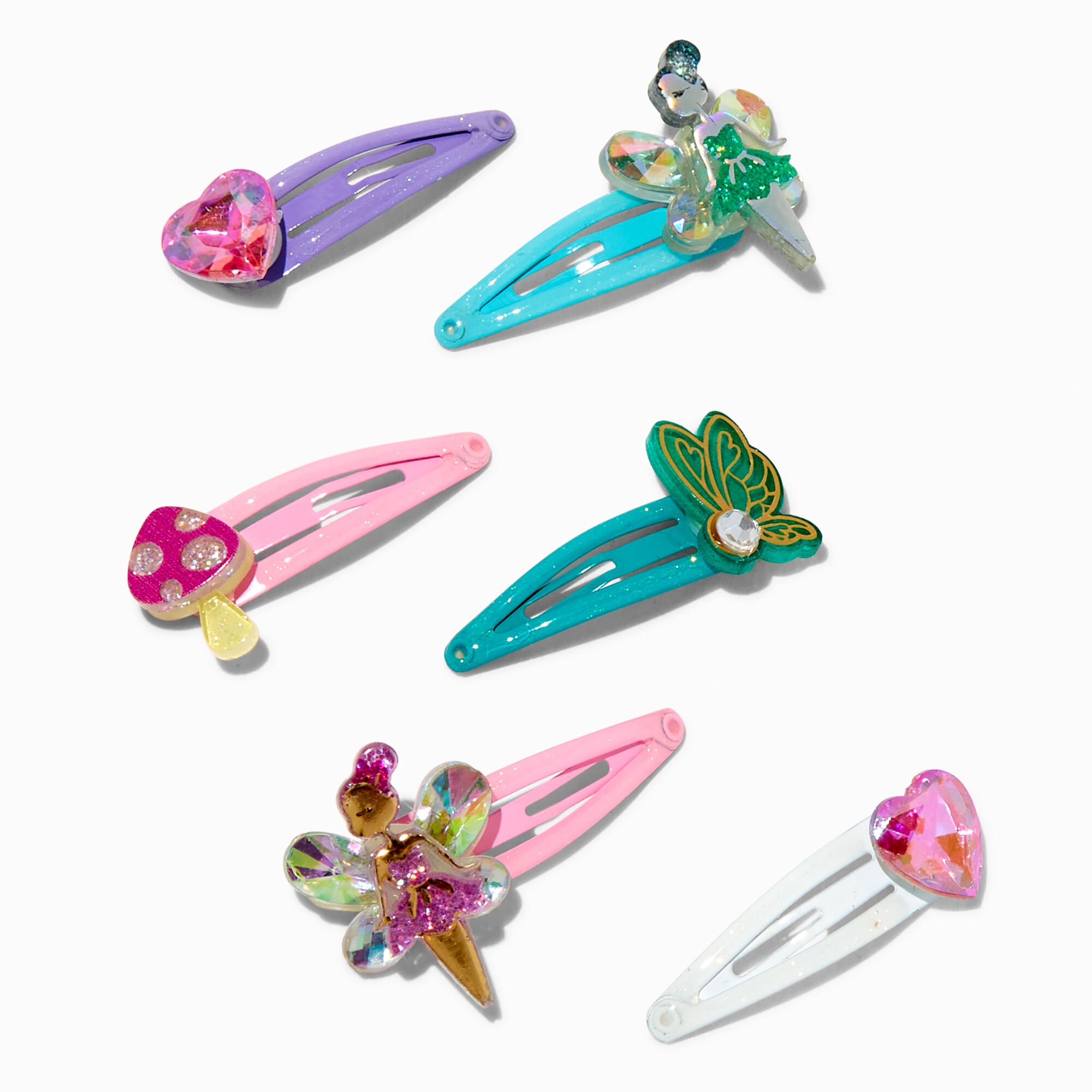 Claire's Club Fairy Icon Snap Hair Clips - 6 Pack,