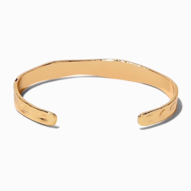 Gold-tone Wavy Cuff Bracelet,