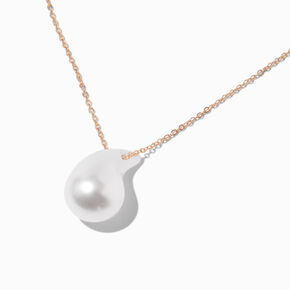 Bubble Pearl Gold-tone Pendant Necklace,