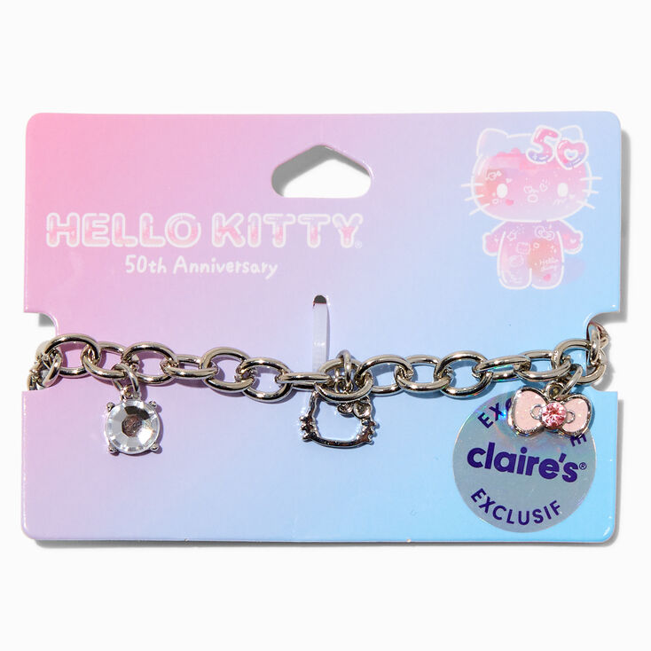 Hello Kitty&reg; 50th Anniversary Claire&#39;s Exclusive Silver-tone Charm Bracelet,