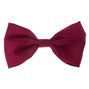 Burgundy Satin Hair Bow Clip,