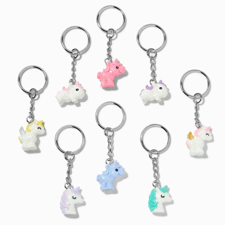Pastel Unicorn Best Friends Keychains - 8 Pack,