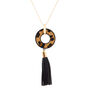 Leopard Tassel Long Pendant Necklace,