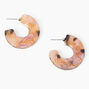 Pink 25MM Tortoiseshell Hoop Earrings,