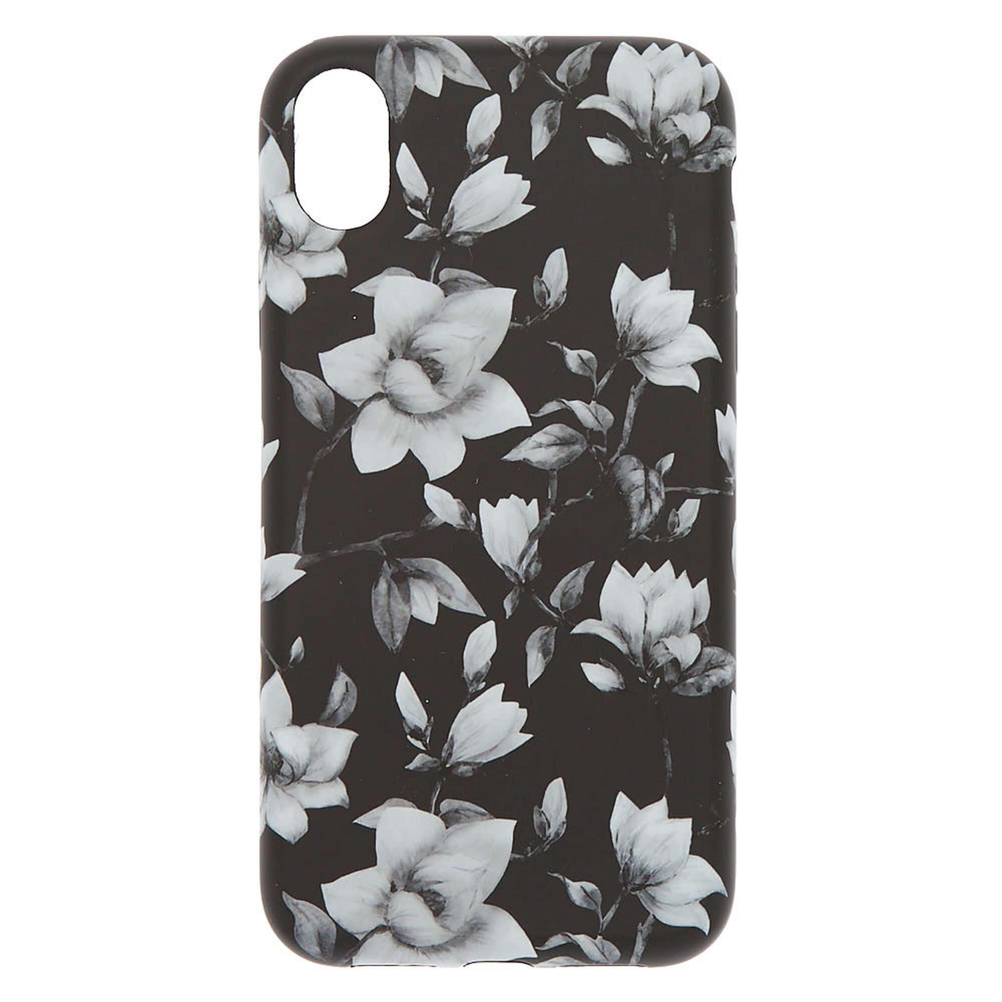 Black & White Floral Phone Case - Fits iPhone XR | Claire's US