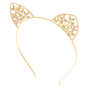 Gold Ivy Cat Ears Headband,