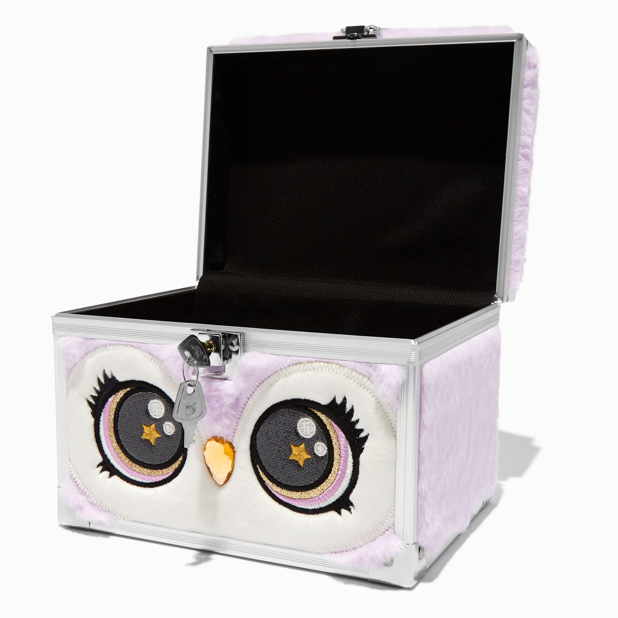 Lavender Owl Furry Lock Box,
