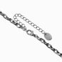 Silver-tone Spiral Charm Cable Chain Necklace,