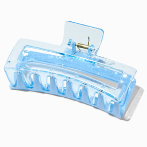 Large Two-Tone Light Blue Rectangular Hair Claw,