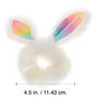 Medium Fuzzy Bunny Ears Hair Scrunchie - White,