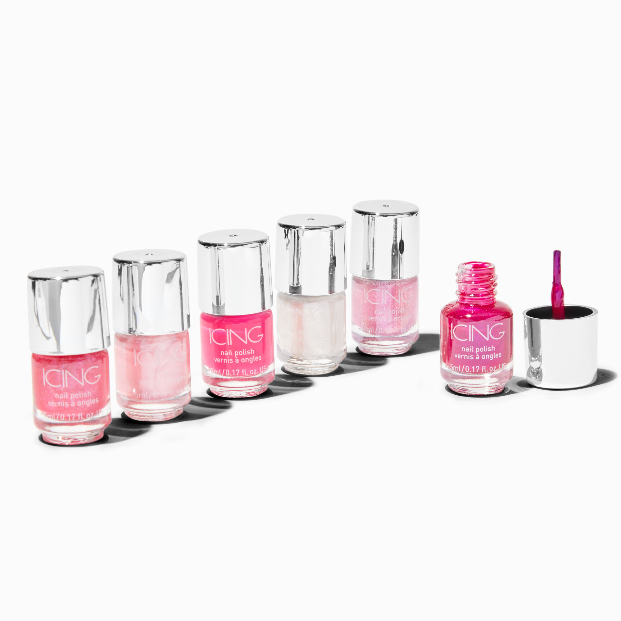 View Claires Barble Monochromatic Mini Nail Polish 6 Pack Pink information