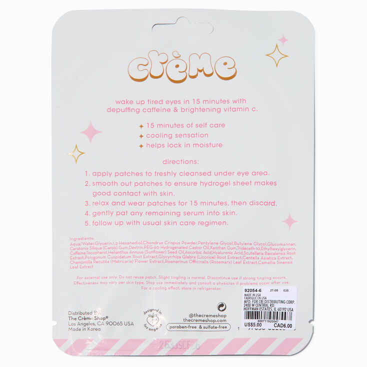 The Cr&egrave;me Shop&reg; Beary Bright! Depuffing Hydrogel Under Eye Patches - 2 Pack,